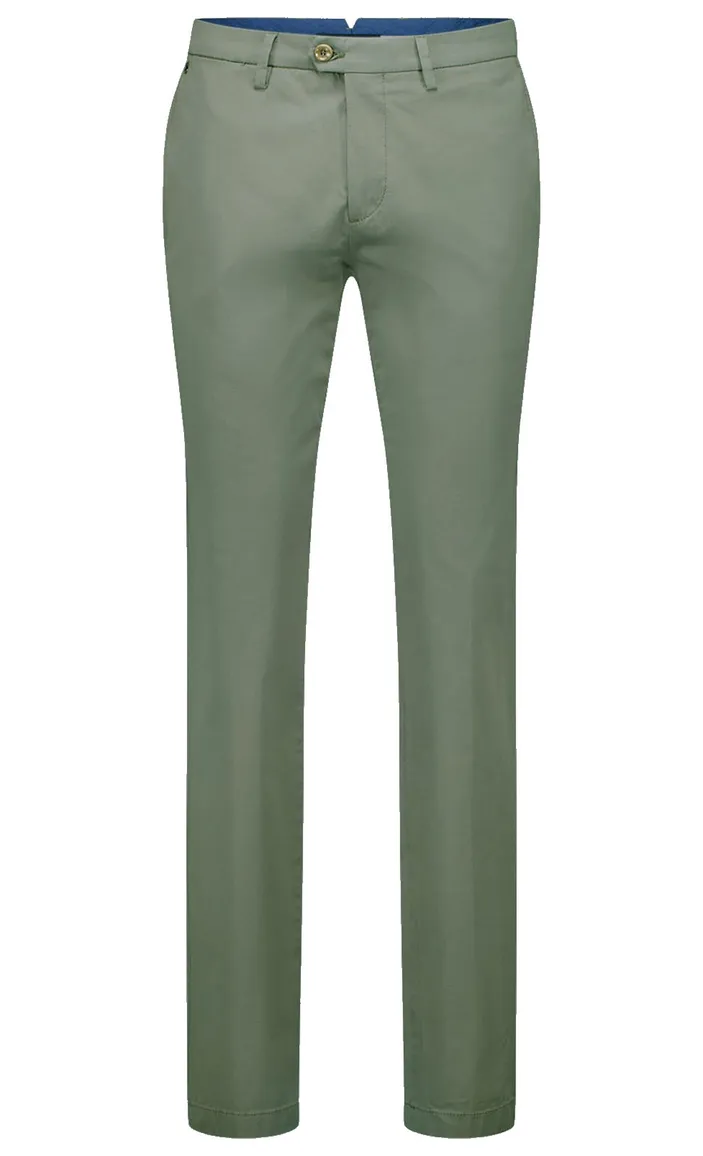 Gardeur pantalon zachtgroen katoen