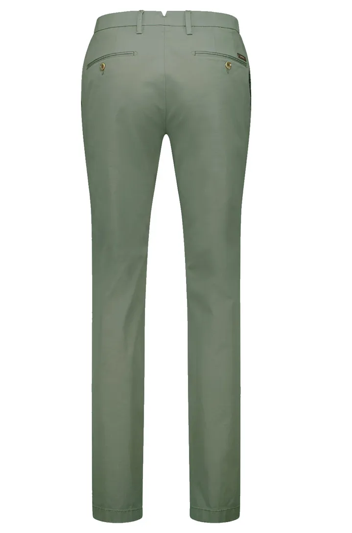 Gardeur katoenen slim fit lichtgrijze pantalon flatfront model