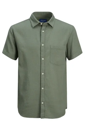 Jack & Jones Jack & Jones overhemd korte mouw effen groen