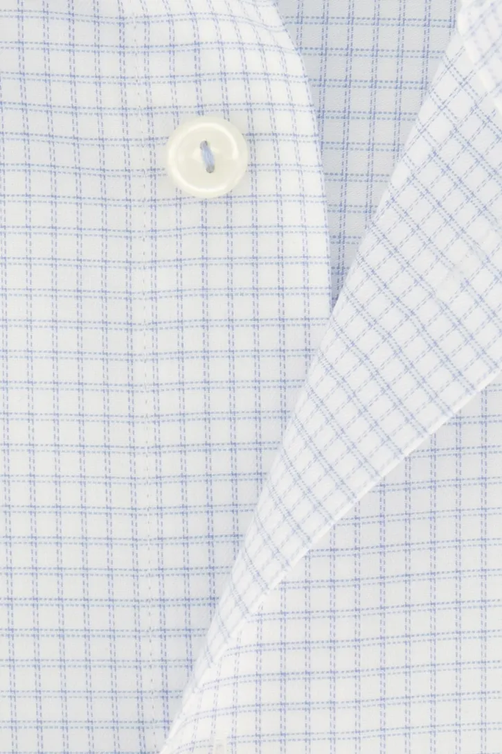 Eton classic fit overhemd wit geruit