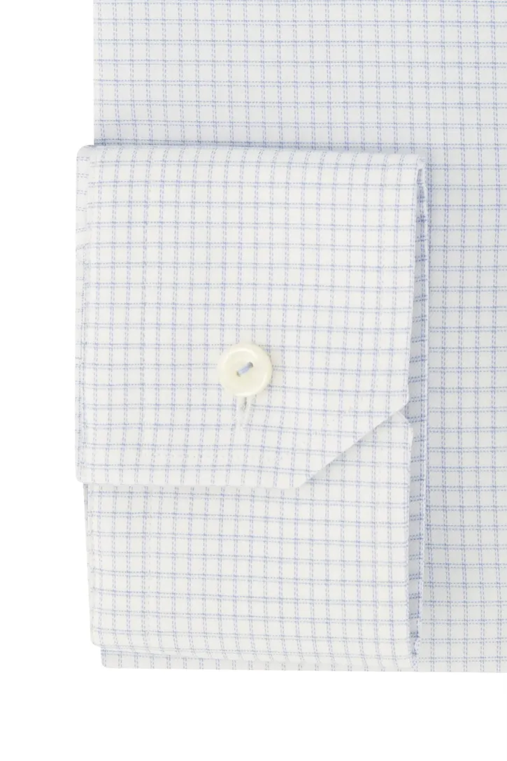 Eton classic fit overhemd wit geruit