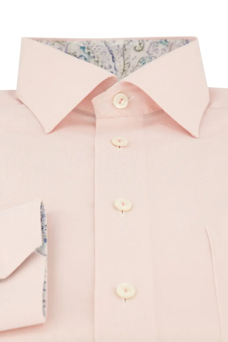 Overhemd Eton Classic Fit roze katoen