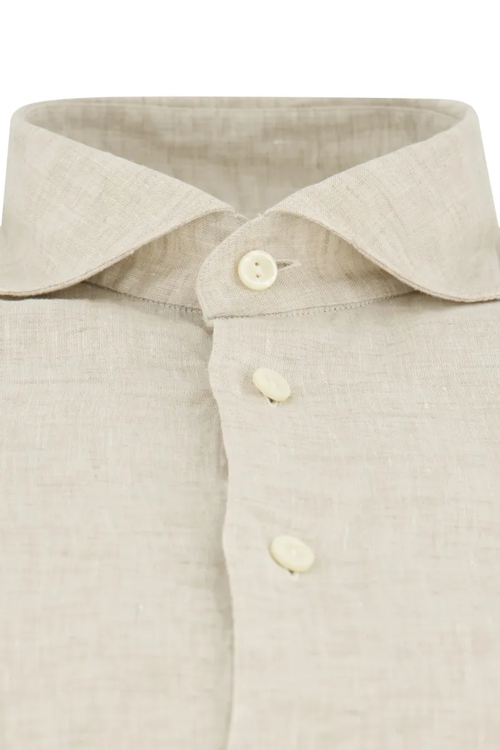 Eton overhemd normale fit katoen beige