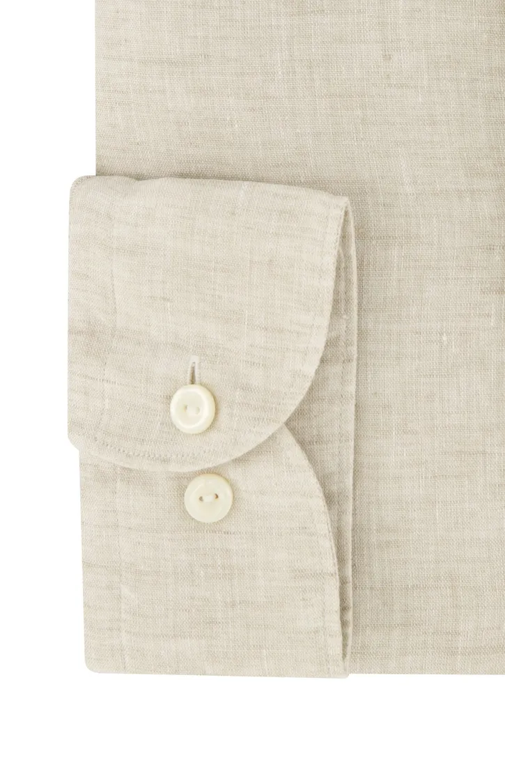 Eton overhemd normale fit katoen beige