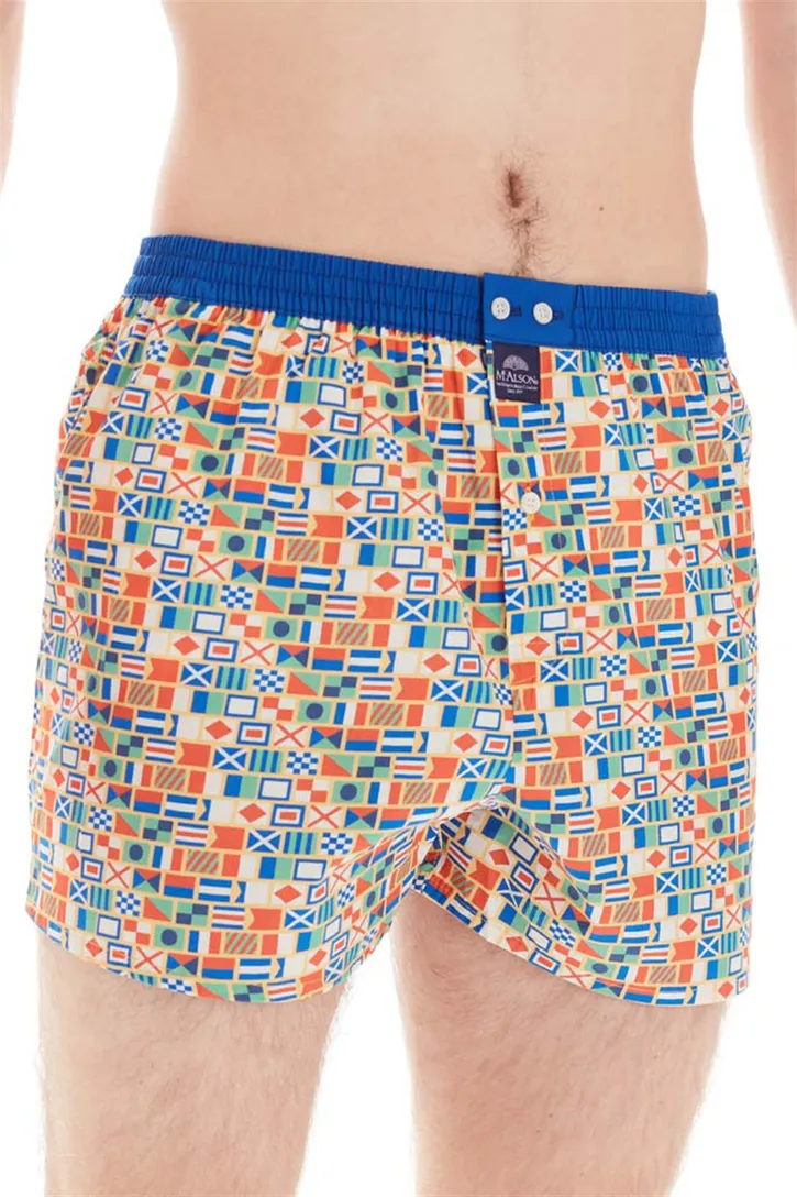 Mc Alson boxershort oranje vlaggen print katoen