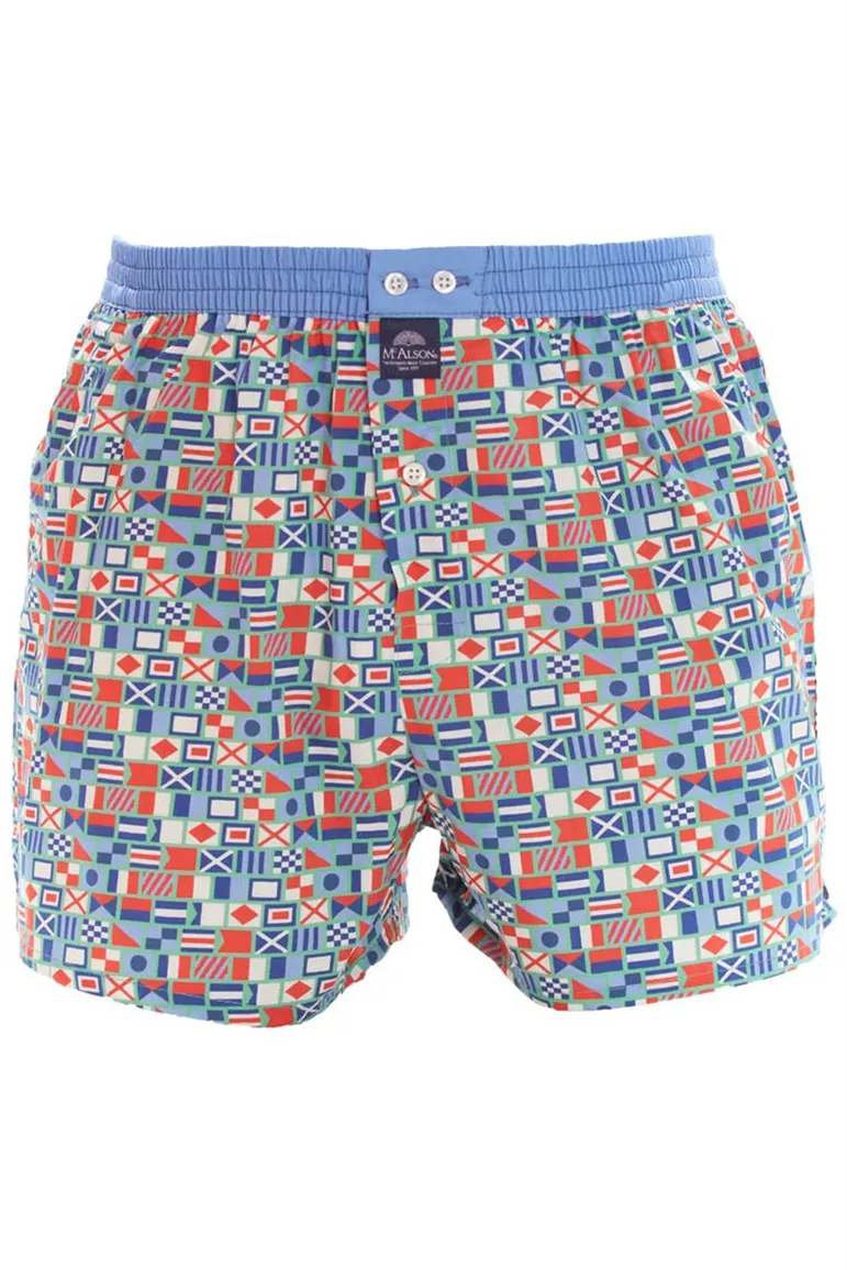 Mc Alson boxershort rood blauw vlaggen