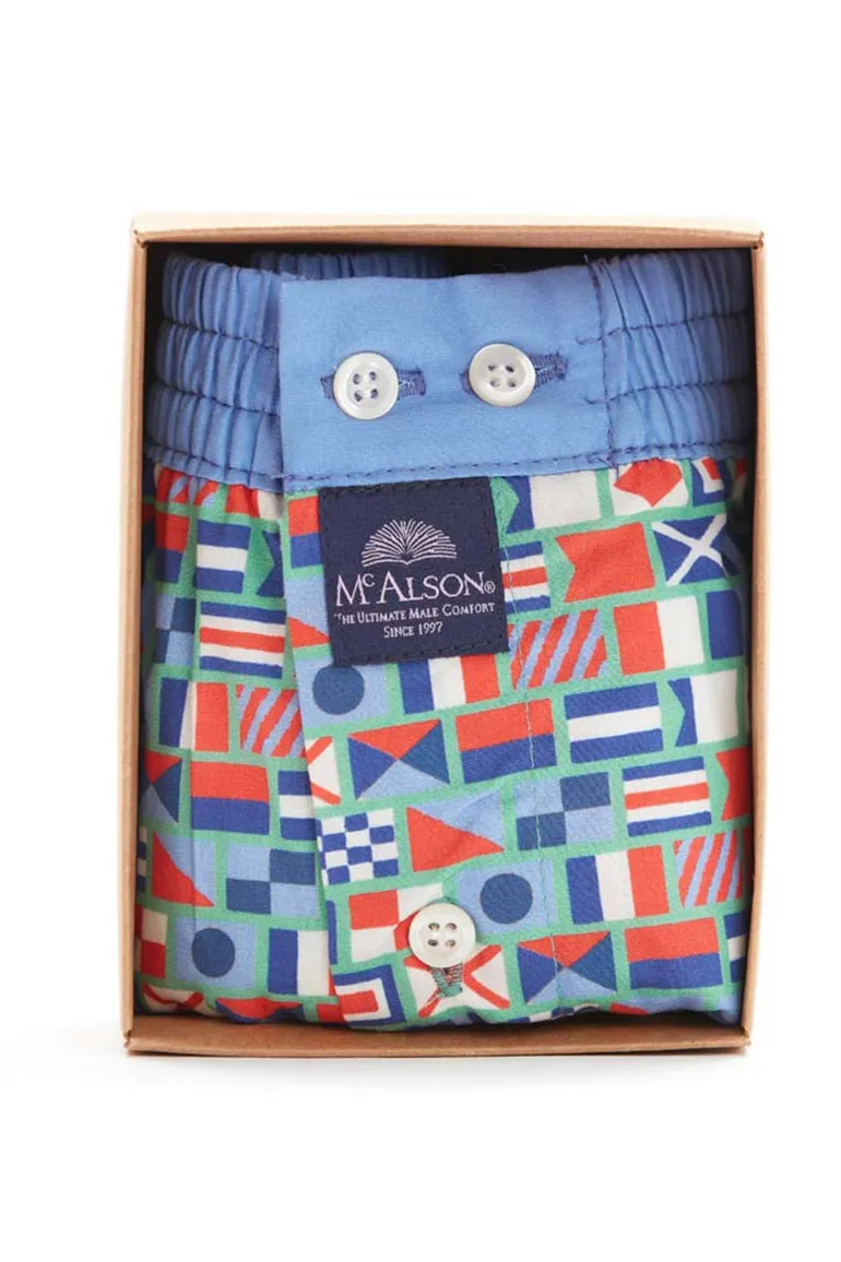 Mc Alson boxershort rood blauw vlaggen