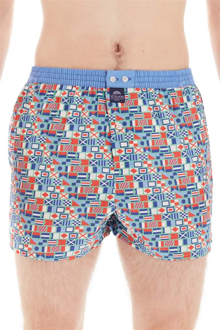 Mc Alson boxershort rood blauw vlaggen