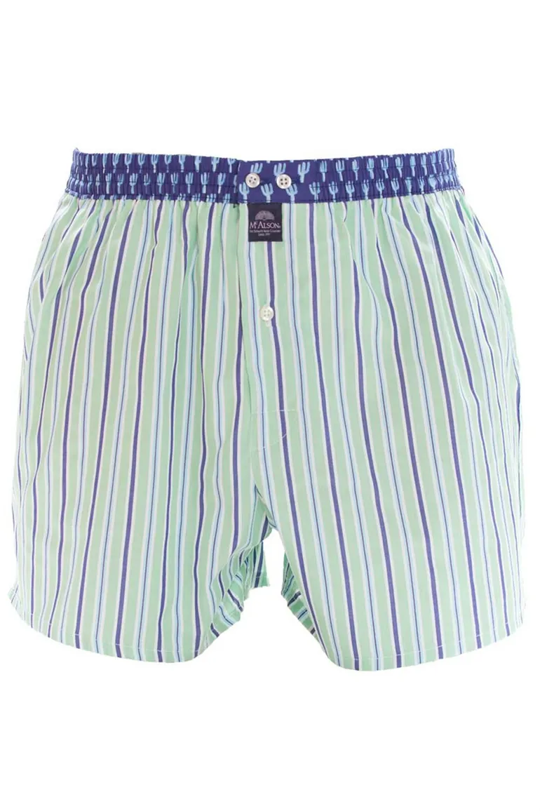 Mc Alson boxershort groen gestreept