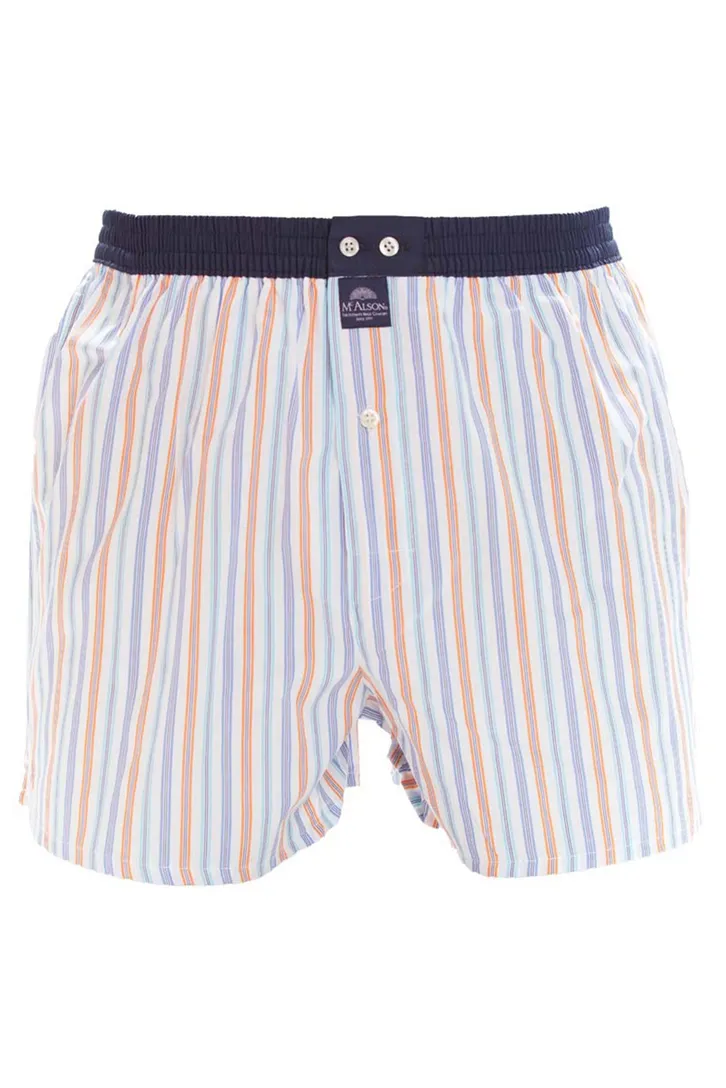 Boxershort gestreept Mc Alson blauw katoen