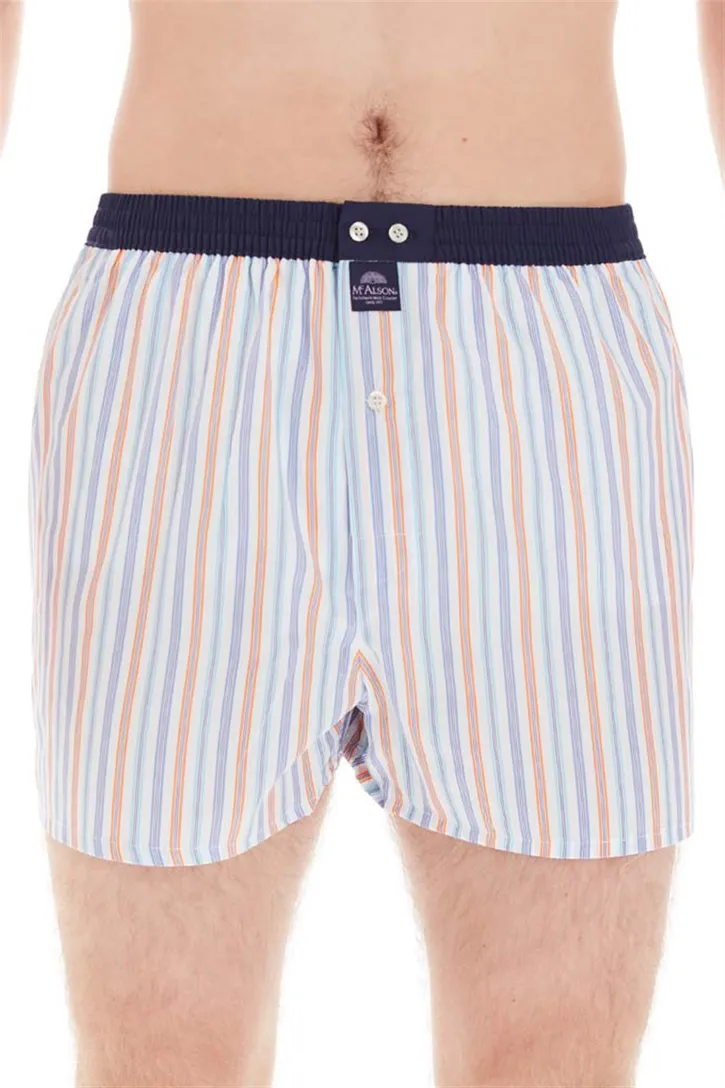 Boxershort gestreept Mc Alson blauw katoen