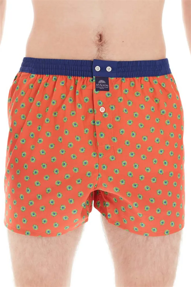 Mc Alson boxershort oranje bloemen print