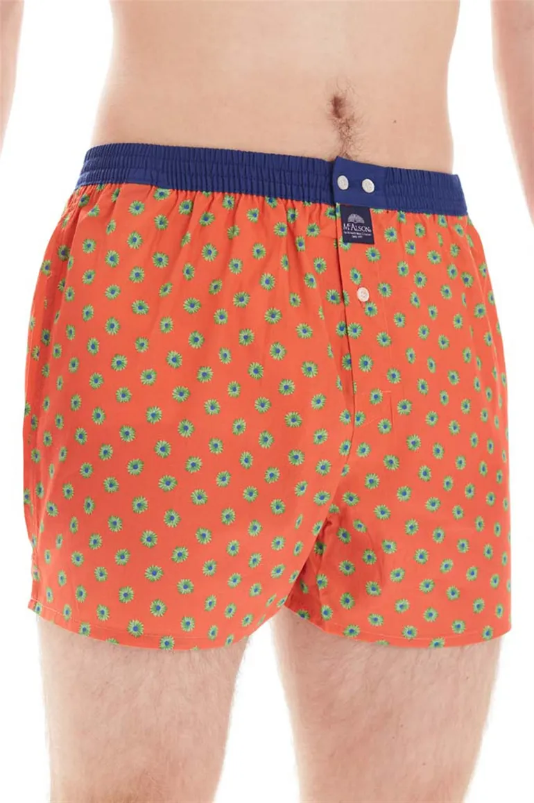 Mc Alson boxershort oranje bloemen print