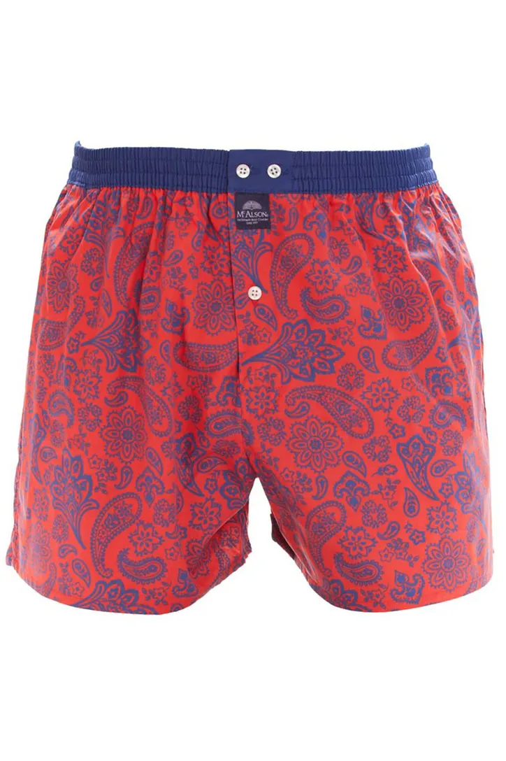 Mc Alson boxershort rood printje katoen