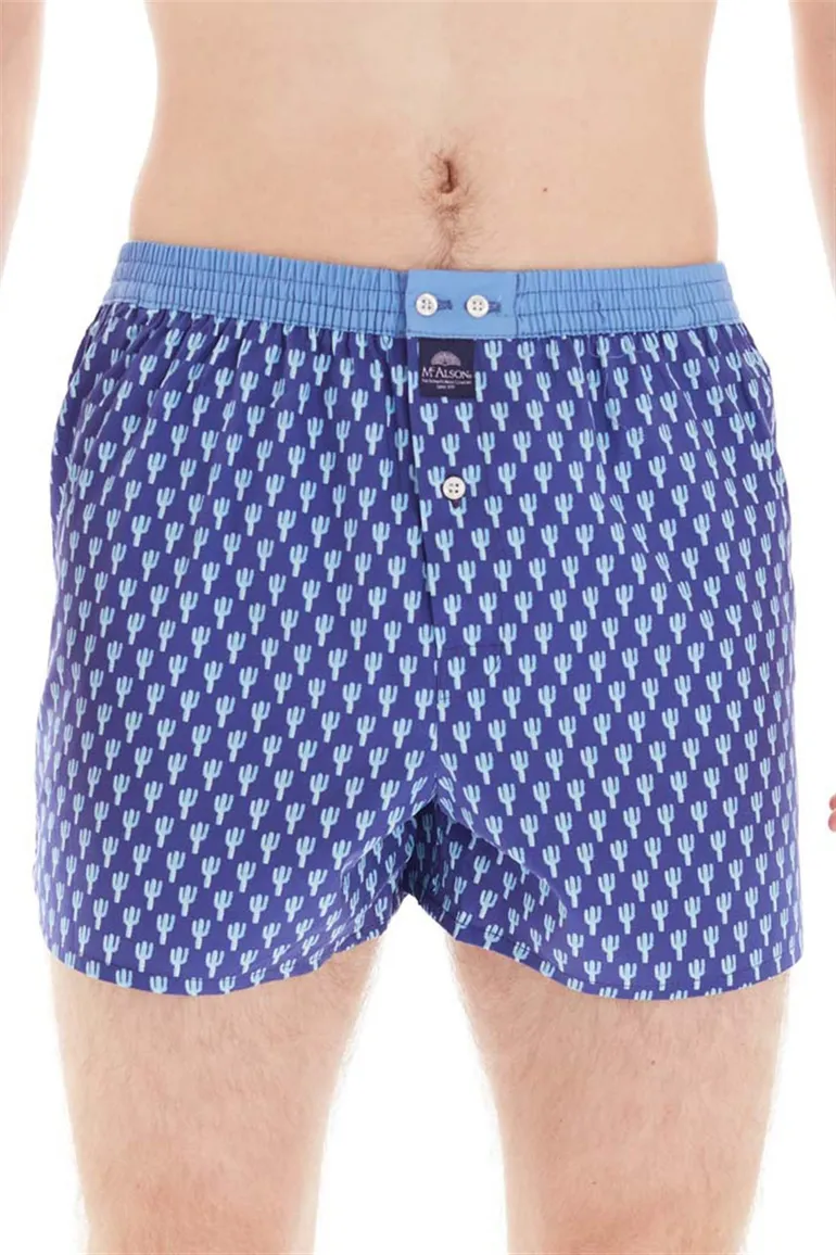 Mc Alson boxershort blauw geprint cactussen