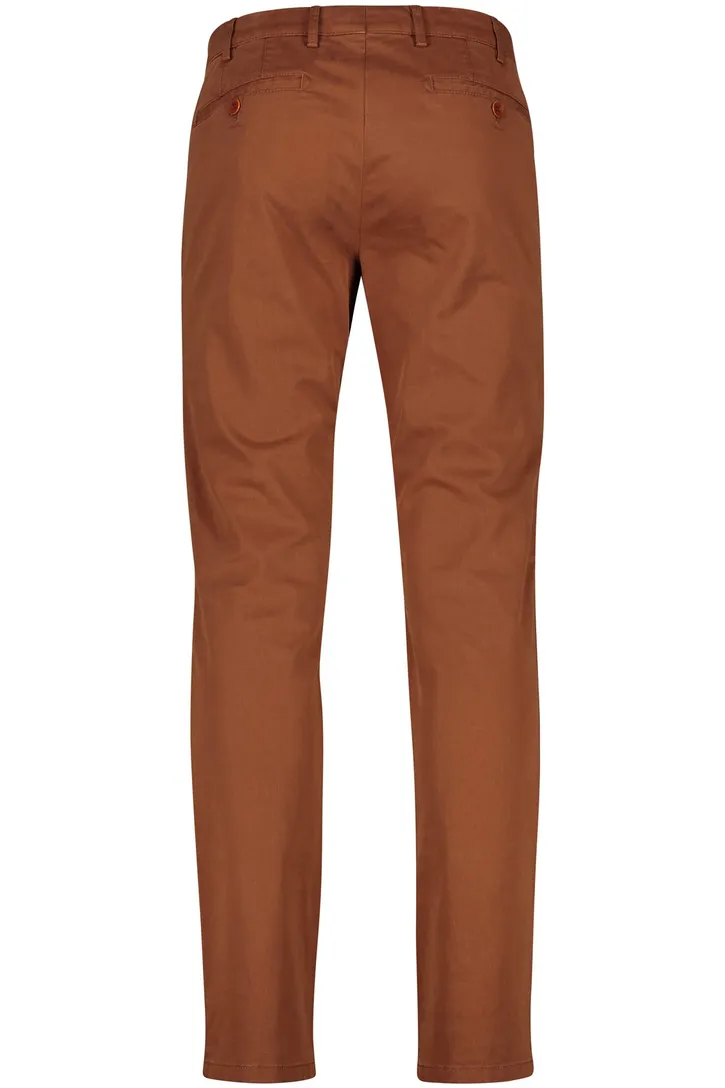 Meyer katoenen broek Roma bruin effen normale fit