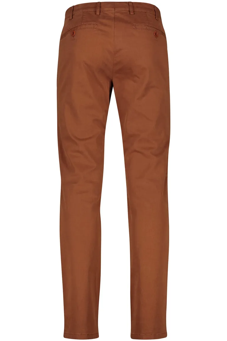 Meyer katoenen broek Roma bruin effen normale fit