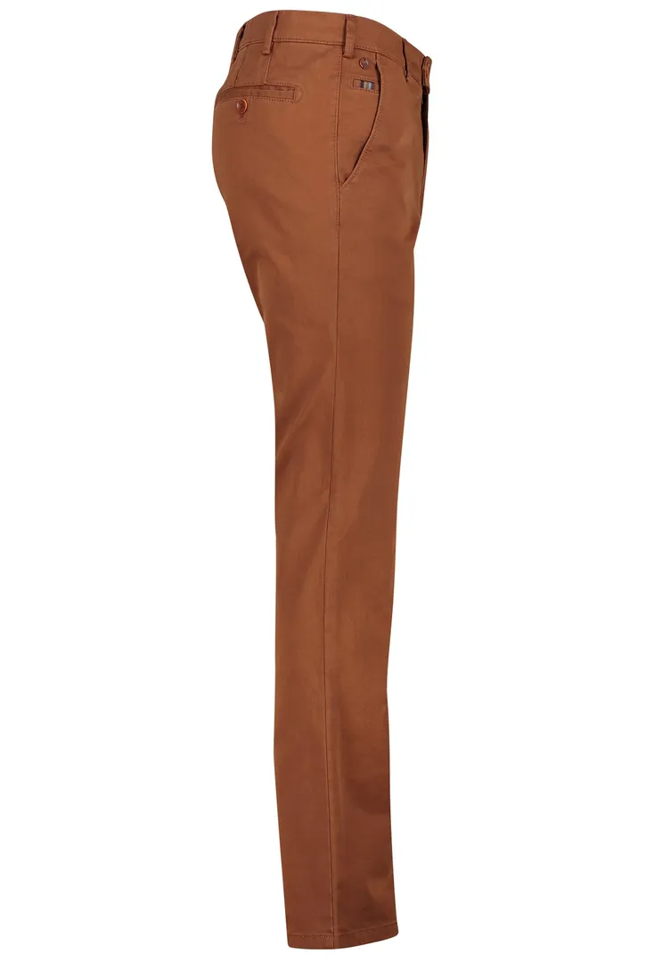 Meyer katoenen broek Roma bruin effen normale fit