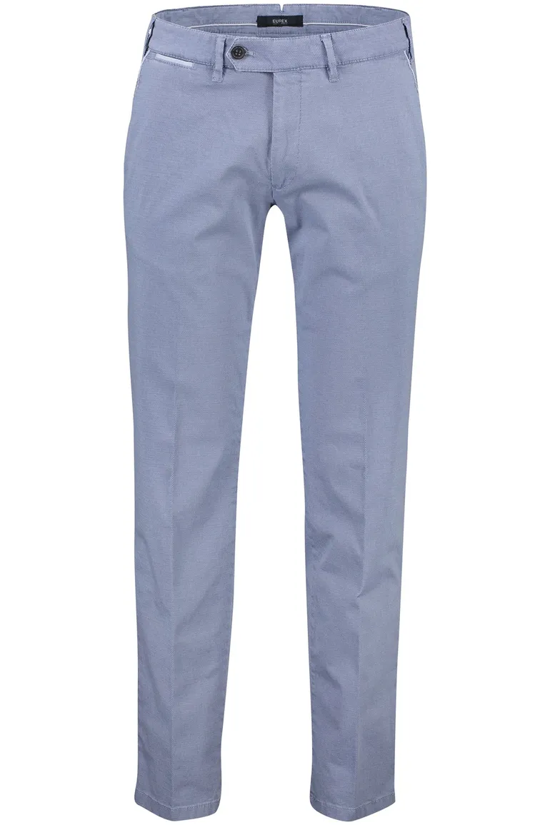 Blauw geprinte Eurex broek katoen