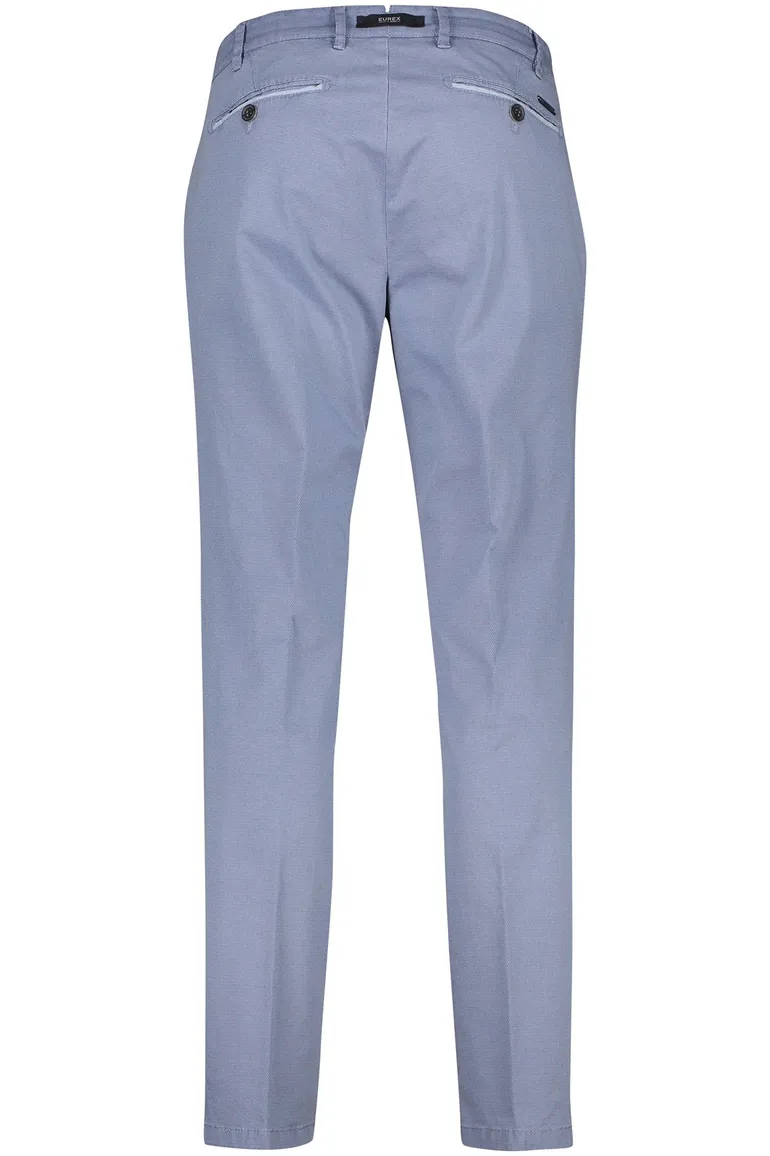 Blauw geprinte Eurex broek katoen