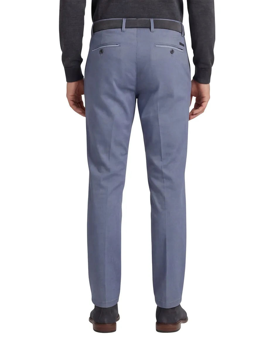 Blauw geprinte Eurex broek katoen