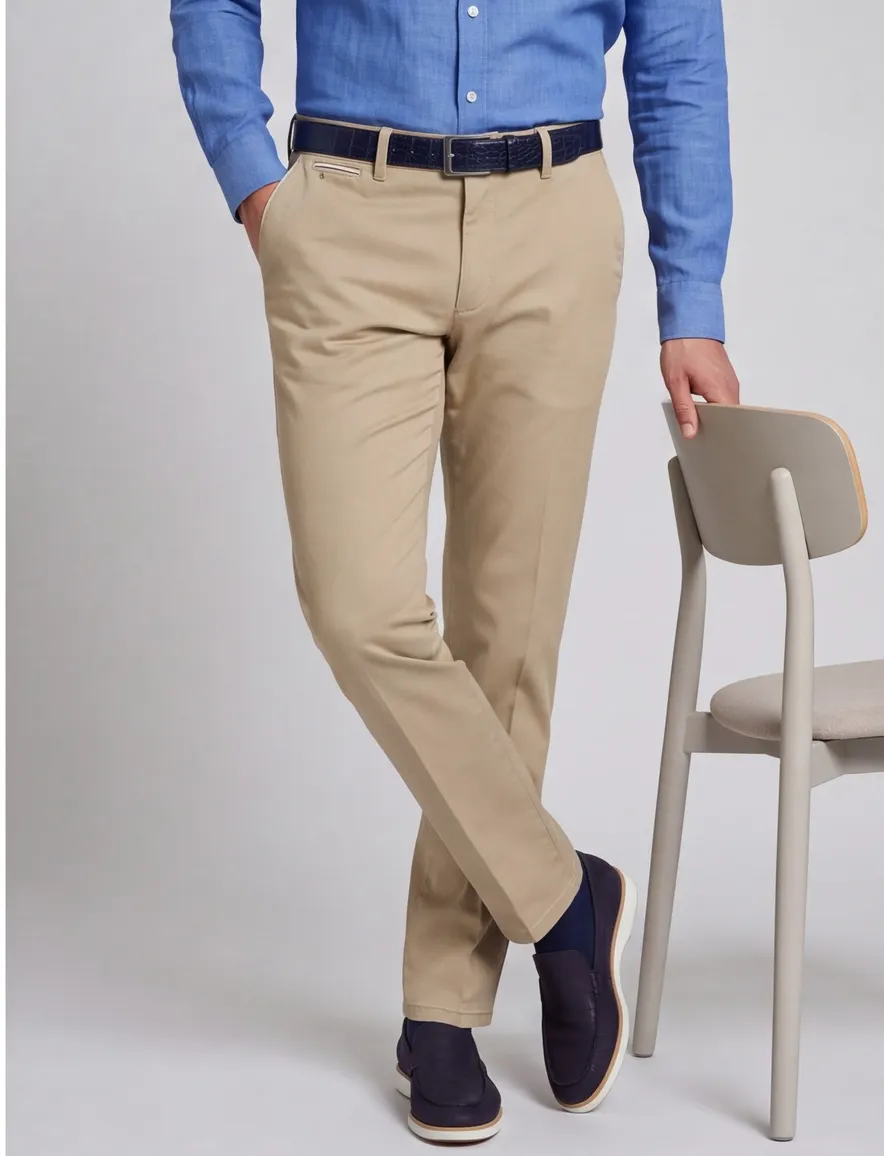 Eurex pantalon Joe beige regular fit