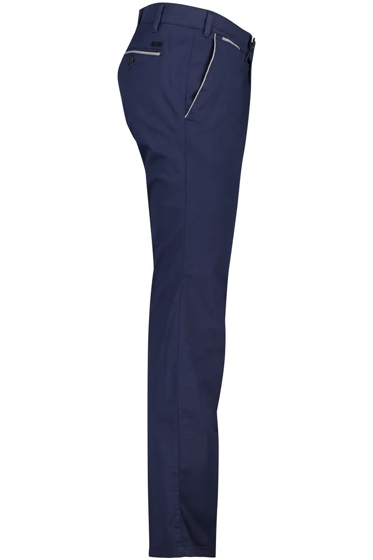 Eurex katoenen broek donkerblauw effen regular UTZ