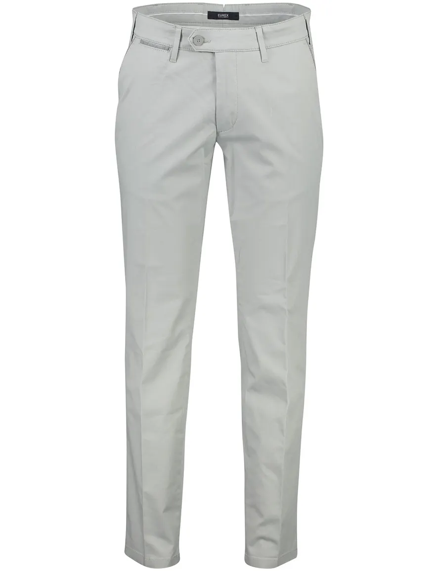 Eurex Joe Normal katoenen broek grijs effen