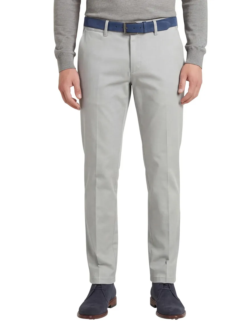 Eurex Joe Normal katoenen broek grijs effen