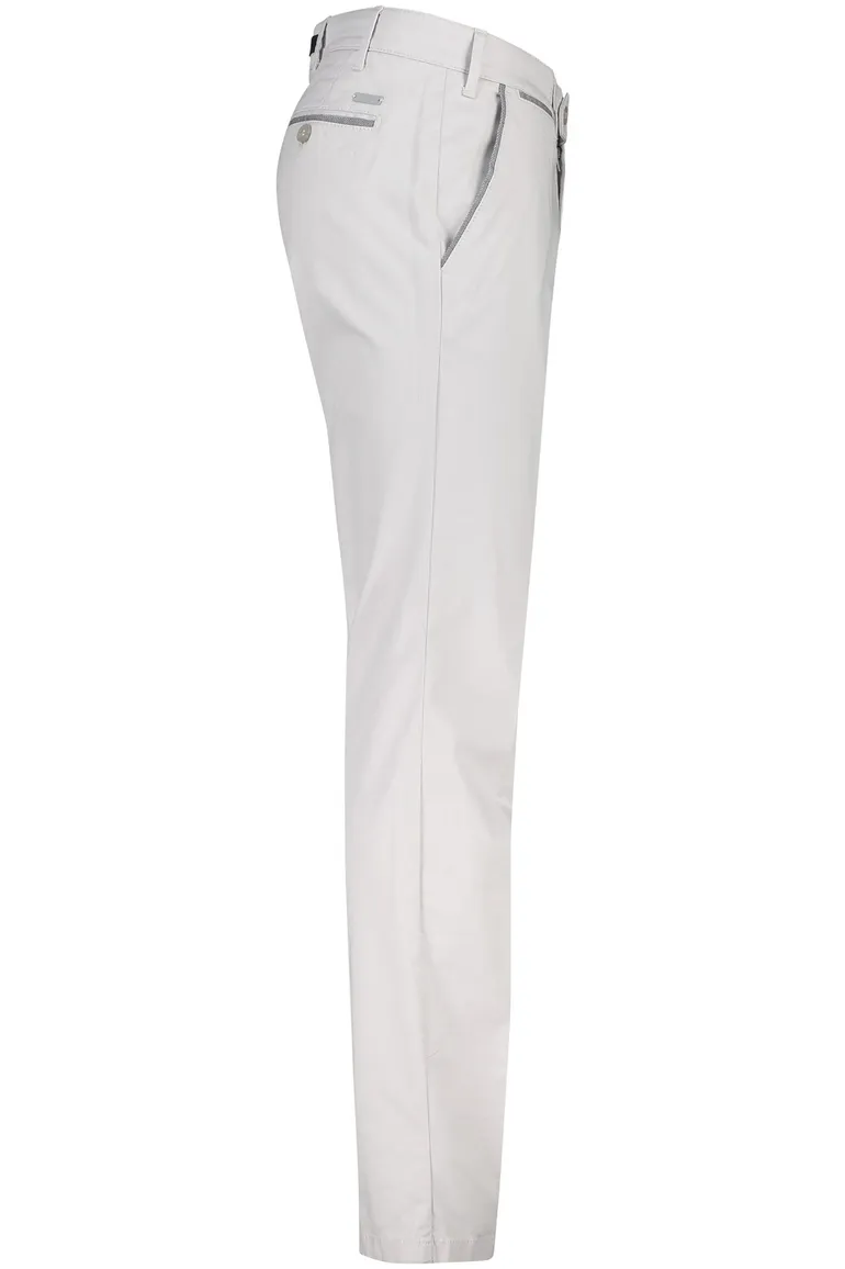 Eurex pantalon grijs katoenen regular fit Joe