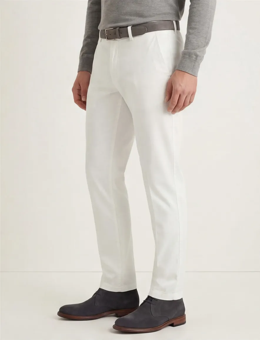 Eurex heren pantalon gebroken wit