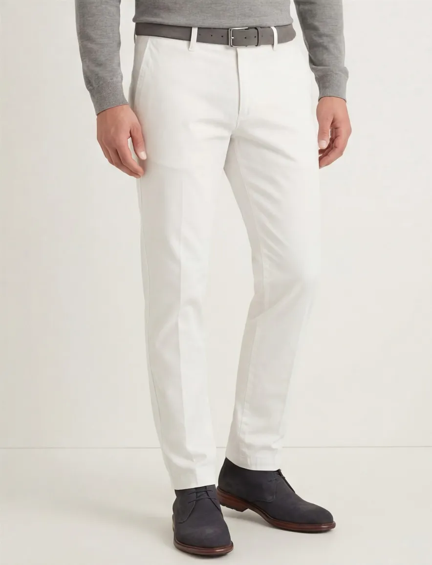 Eurex heren pantalon gebroken wit