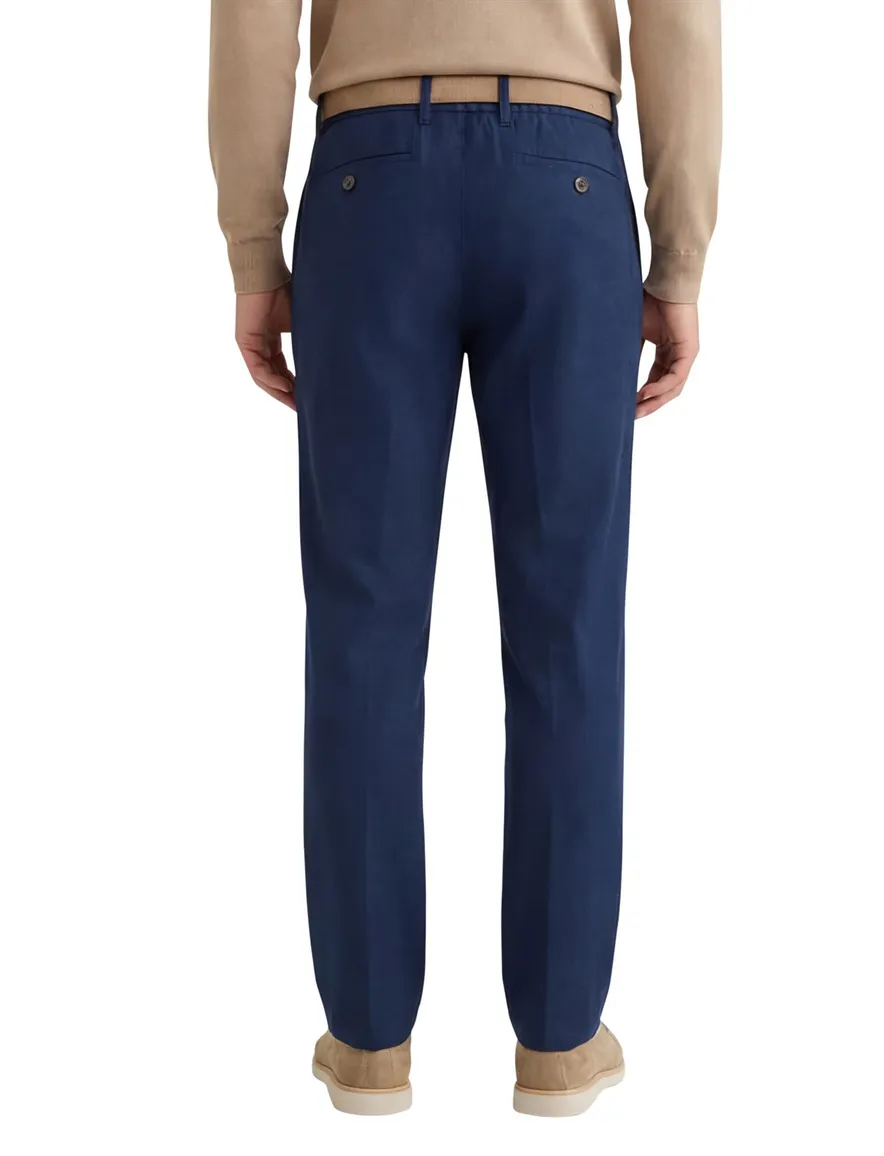 Eurex Pantalon donkerblauw katoen