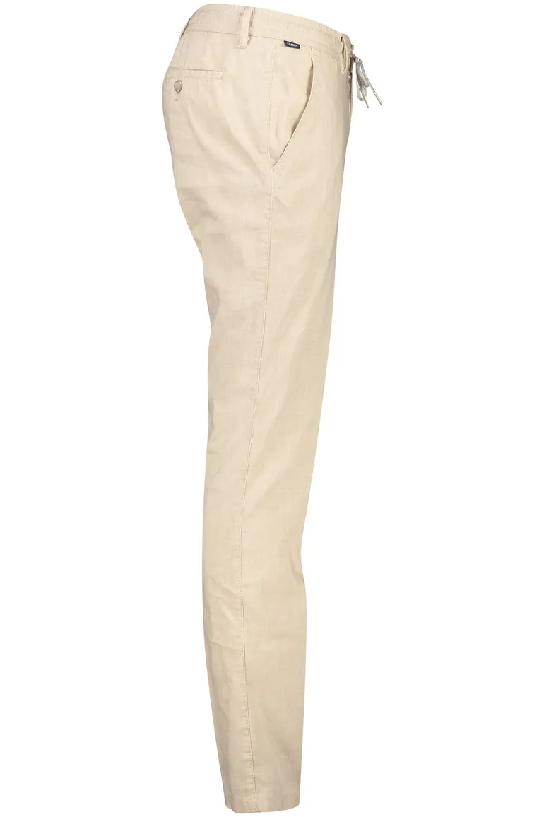 Eurex katoenen broek beige effen linnen