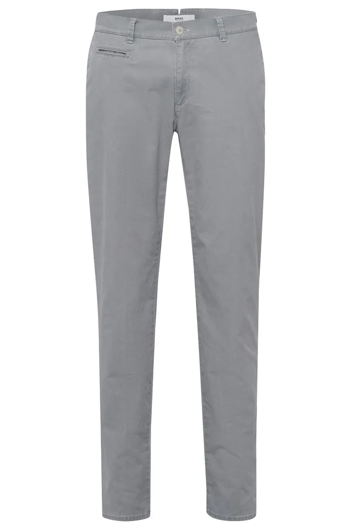 Brax katoenen broek modern fit grijs katoen