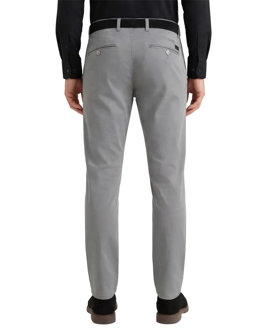 Brax katoenen broek modern fit grijs katoen
