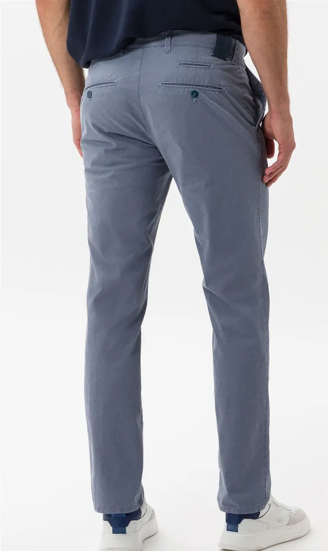 Broek Brax Fabio blauw chino wijde fit