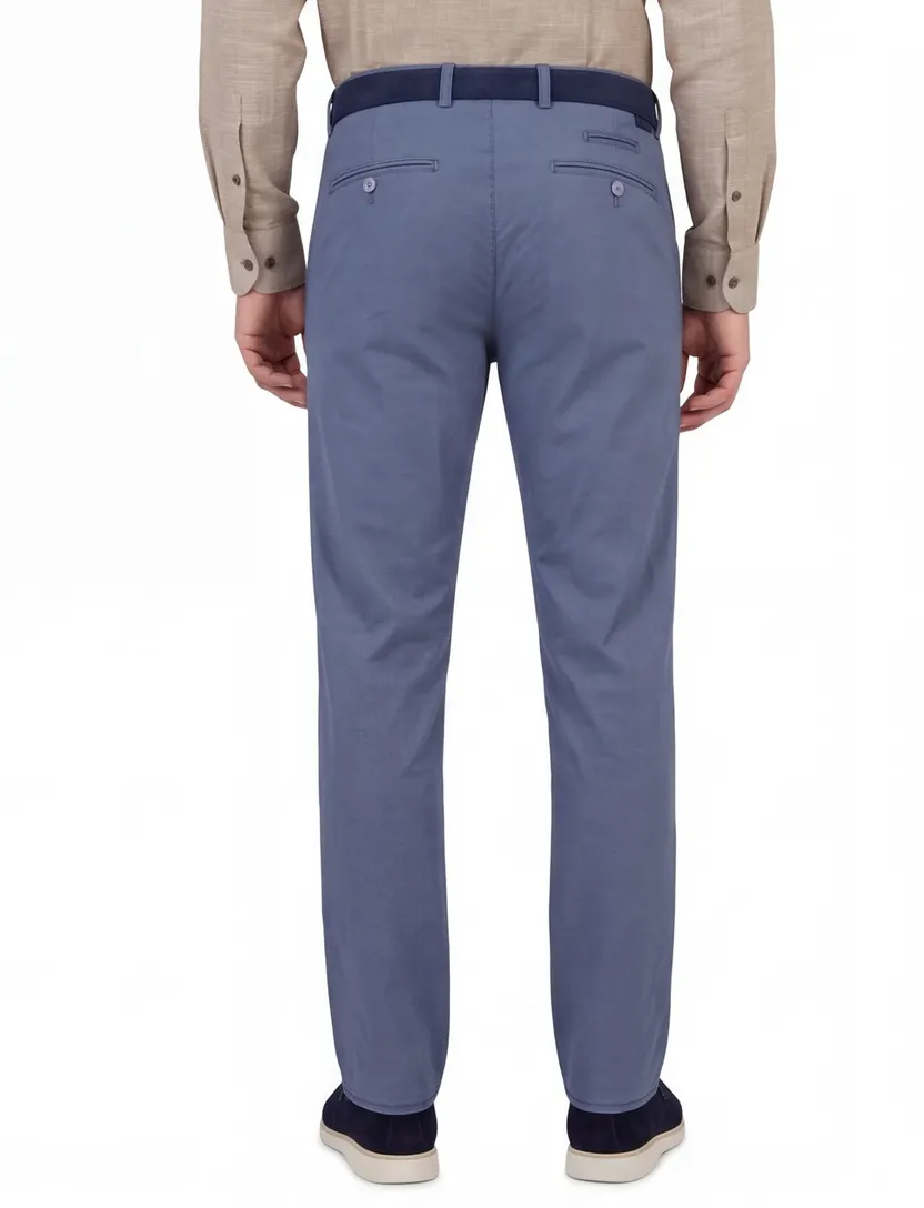 Broek Brax Fabio blauw chino wijde fit