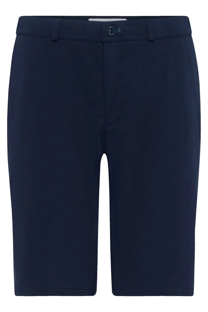 Brax korte broek donkerblauw effen katoen