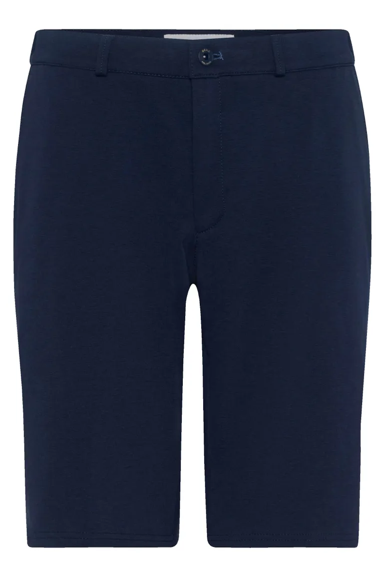 Brax korte broek donkerblauw effen katoen