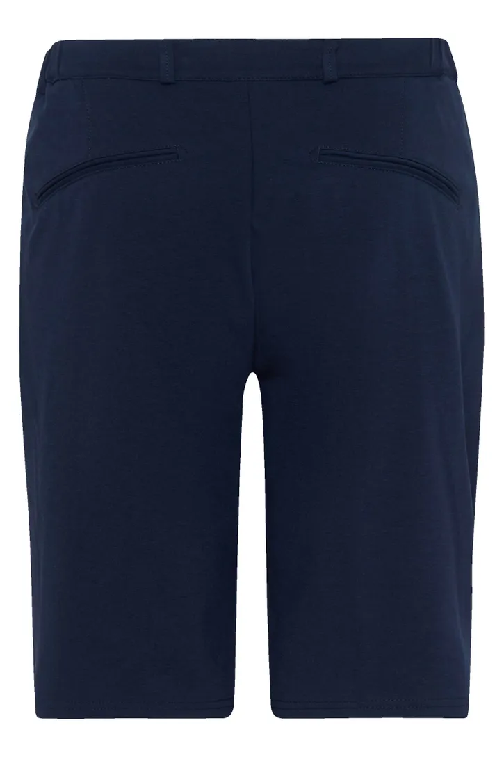 Brax korte broek donkerblauw effen katoen
