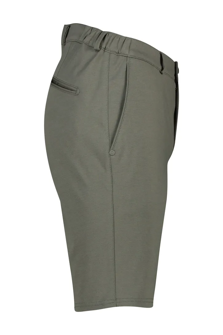 Katoenen Brax FI-Flex korte broek effen groen normale fit