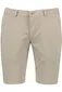 Brax korte broek effen beige katoen slim fit