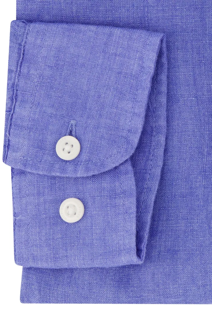 Linnen Tommy Hilfiger regular fit overhemd lichtblauw