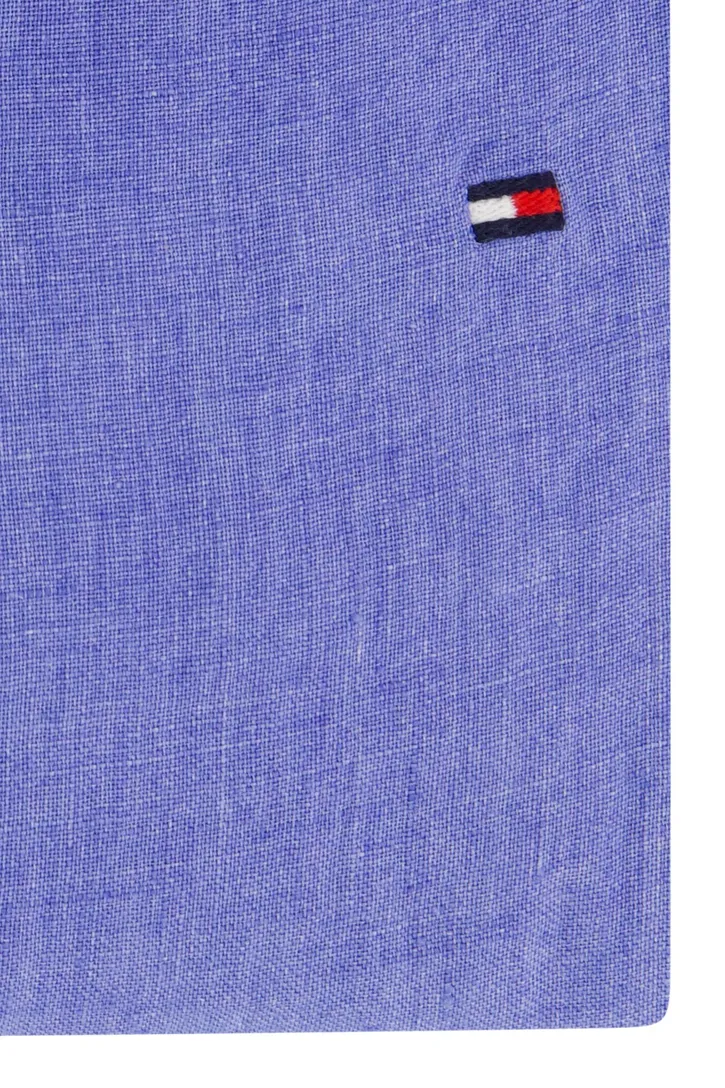Linnen Tommy Hilfiger regular fit overhemd lichtblauw