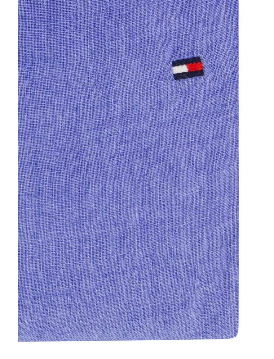Tommy Hilfiger lichtblauw overhemd regular fit linnen
