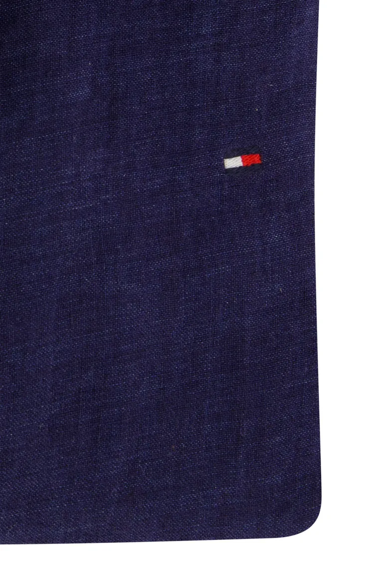 Tommy Hilfiger overhemd donkerblauw linnen
