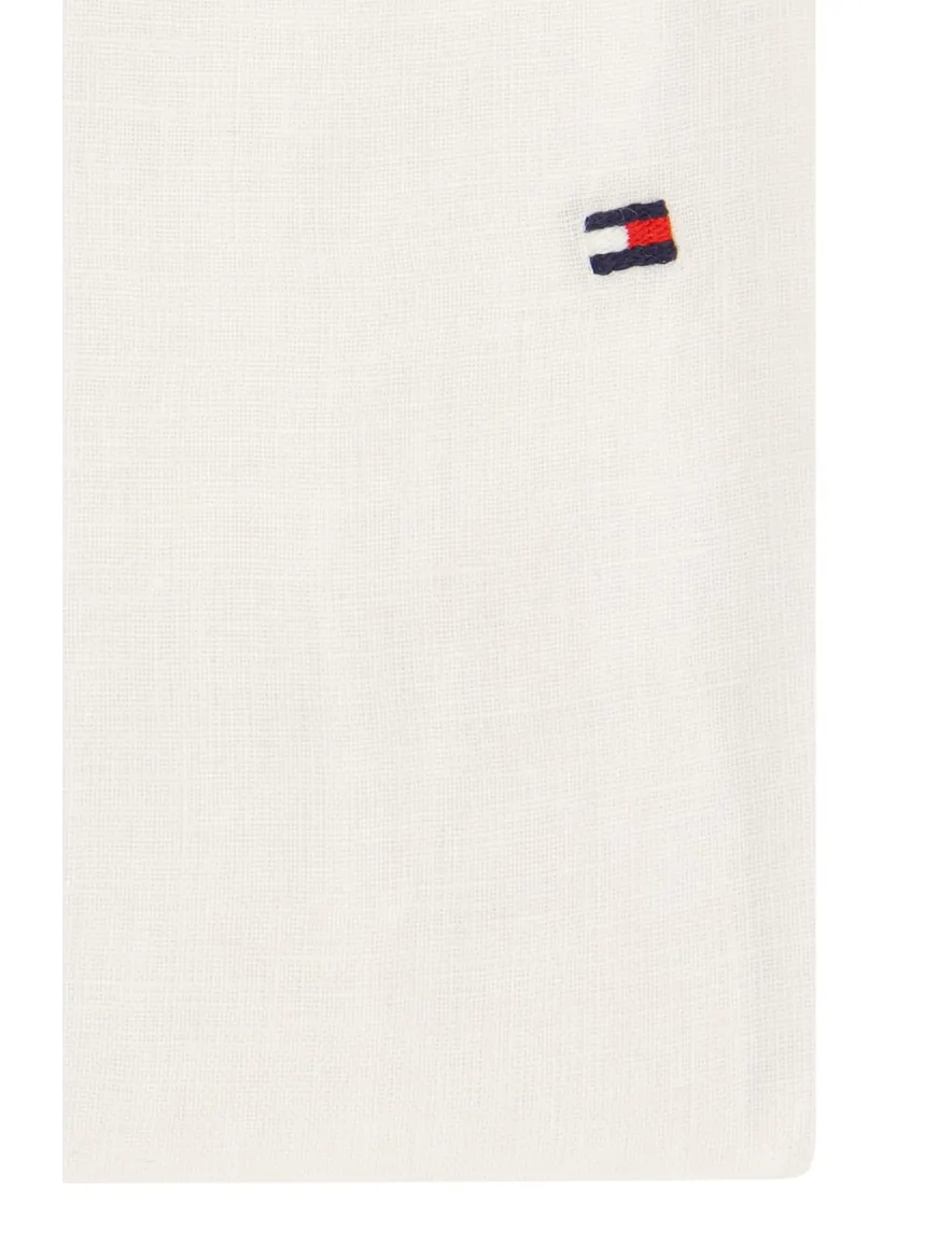 Tommy Hilfiger overhemd wit linnen button-down