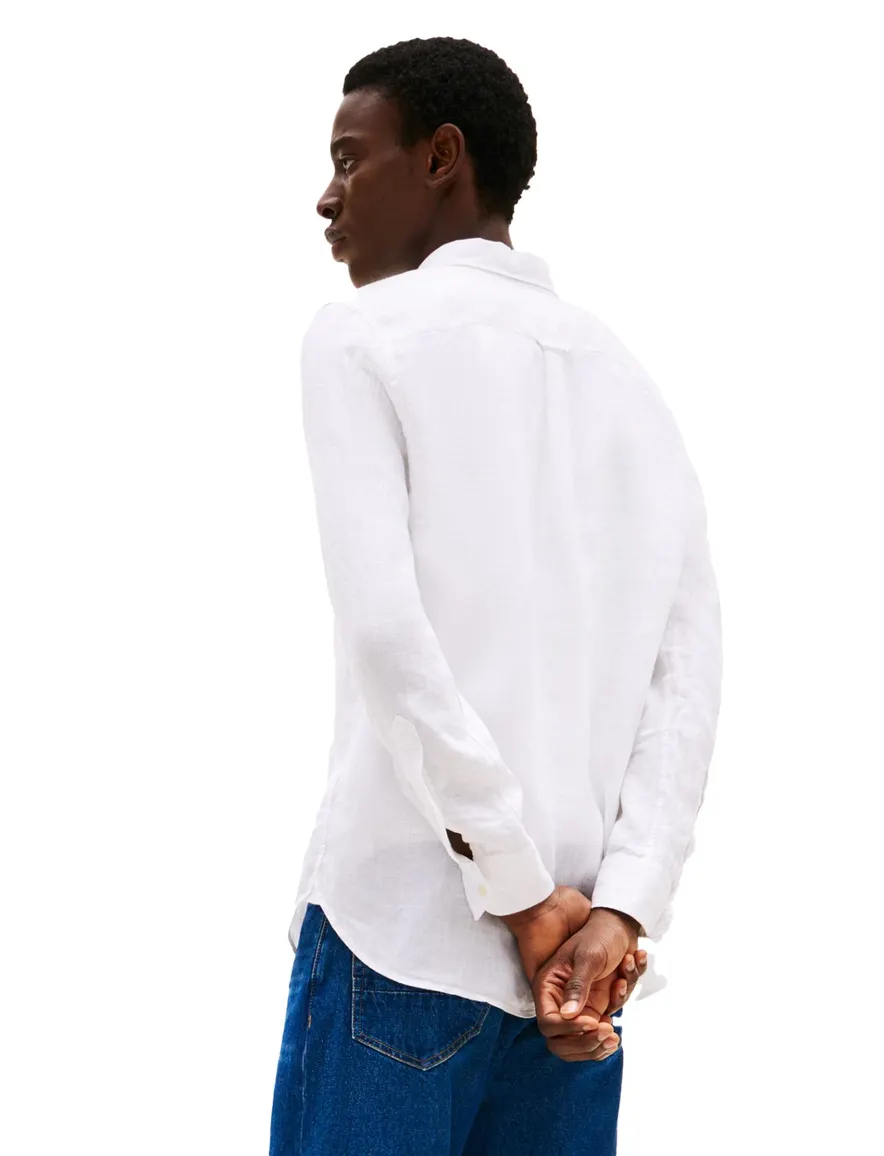 Tommy Hilfiger overhemd regular fit wit linnen