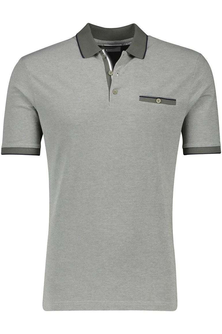 Brax polo normale fit korte mouw groen performance petter 3-knoops
